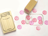 Candy and Jar Christmas decoration stamps