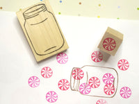 Candy and Jar Christmas decoration stamps