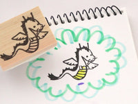 Baby dragon rubber stamp, Animal rubber stamp, Baby shower invitation rubber stamp, Japanese rubber stamp