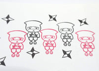 Ninja stamp, Ninja birthday party, Japanese rubber stamps, Japanese cartoon