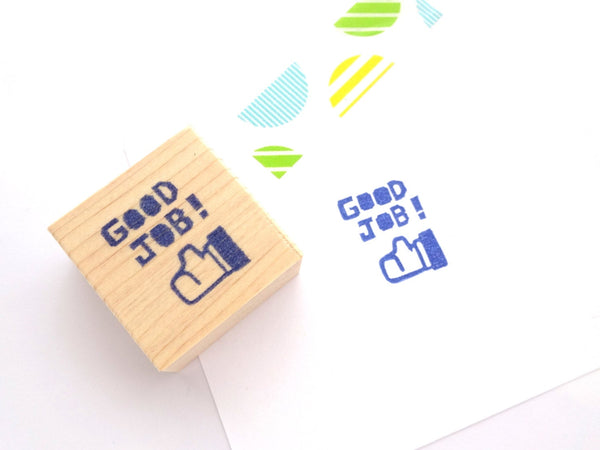 Good Job rubber stamp, Japanese rubber stamps, Good button rubber stamp, Unique rubber stamp