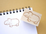 Hippopotamus rubber stamp