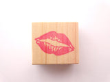 Kiss mark stamp, Kawaii stationery, Wedding rubber stamp, Decorative rubber stamp