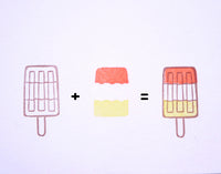 Ice pop rubber stamp, Summer decoration stamp, Unique rubber stamp, Japanese rubber stamps, Cute stationery