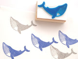 Blue whale rubber stamp, Summer decoration stamp, Cute rubber stamp, Japanese rubber stamp