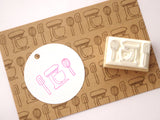 Homemade mixer stamp, Cooking tools rubber stamp, Japanese rubber stamps, Unique rubber stamp