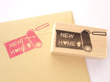 New home invitation, Paint roller rubber stamp, Unique rubber stamp, Japanese rubber stamps