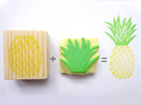 Pineapple rubber stamp, Pineapple decor, Summer invitation, Japanese rubber stamps, Unique rubber stamp