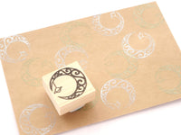 Moon rubber stamp, Saturn rubber stamp, Decoration moon, Japanese rubber stamps