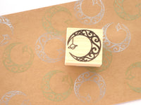 Moon rubber stamp, Saturn rubber stamp, Decoration moon, Japanese rubber stamps