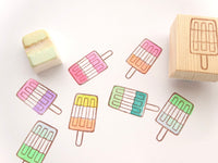 Ice pop rubber stamp, Summer decoration stamp, Unique rubber stamp, Japanese rubber stamps, Cute stationery