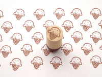 Ice cream stamp, Retro pop ice cream, Kawaii rubber stamp, Japanese stationery, Japanese rubber stamps