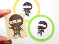 Ninja rubber stamp, Samurai invitation, Kawaii rubber stamp, Japanese rubber stamps, Japanese culture