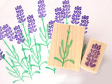 Lavender rubber stamp, Flower invitation stamp, Wedding stationery, Japanese rubber stamps