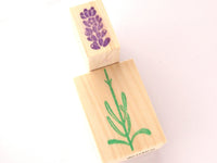 Lavender rubber stamp, Flower invitation stamp, Wedding stationery, Japanese rubber stamps