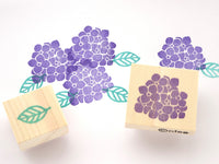 Hydrangea stamp, Flower invitation, Handmade stamp, Japanese rubber stamps