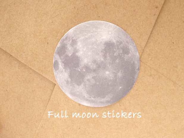Moon stickers, Japanese stationery, Full moon decor, Japanese rubber s ...