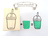 Smoothie rubber stamp, summer decoration, Japanese stationery, Unique rubber stamp, Japanese rubber stamps