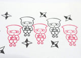 Ninja rubber stamp, Samurai invitation, Kawaii rubber stamp, Japanese rubber stamps, Japanese culture