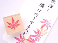 Japanese maple stamp, Japanese rubber stamp, Japanese wedding, Autumn decoration