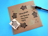 Sea Turtle rubber stamp, Beach decor stamp, Summer rubber stamp, Animal invitation, Japanese rubber stamps