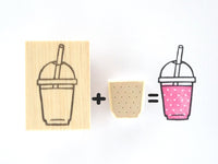 Smoothie rubber stamp, summer decoration, Japanese stationery, Unique rubber stamp, Japanese rubber stamps