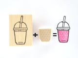 Smoothie rubber stamp, summer decoration, Japanese stationery, Unique rubber stamp, Japanese rubber stamps