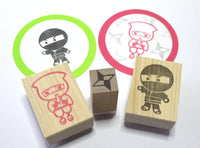 Ninja rubber stamp, Samurai invitation, Kawaii rubber stamp, Japanese rubber stamps, Japanese culture