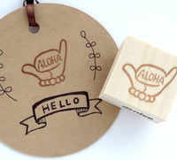 Aloha Shaka sign stamp, Japanese rubber stamp