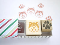 Shiba inu rubber stamps, Dog paw rubber stamp, Dog lovers gift idea, Japanese rubber stamps