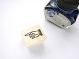 Point finger antique stamp, Wedding rubber stamp, Invitation decoration stamp, Unique retro rubber stamp, Japanese rubber stamps