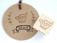 Aloha Shaka sign stamp, Japanese rubber stamp