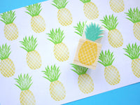 Pineapple rubber stamp, Pineapple decor, Summer invitation, Japanese rubber stamps, Unique rubber stamp