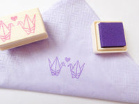 Origami crane wedding stamp, Wedding stamp, Japanese rubber stamp