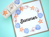 Seashell rubber stamps, Beach wedding decoration, Handmade rubber stamp, Summer decoration stamps, Japanese rubber stamps