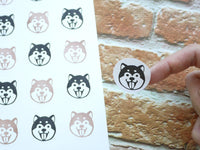 Shiba inu stickers set of 48