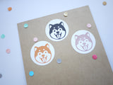 Shiba inu stickers set of 48