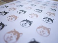 Shiba inu stickers set of 48