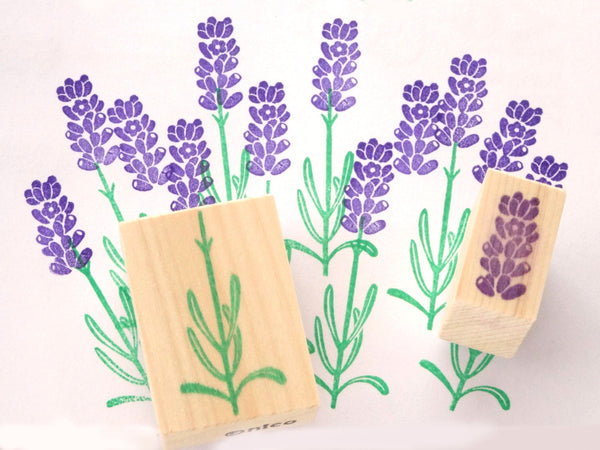 Lavender rubber stamp, Flower invitation stamp, Wedding stationery, Japanese rubber stamps