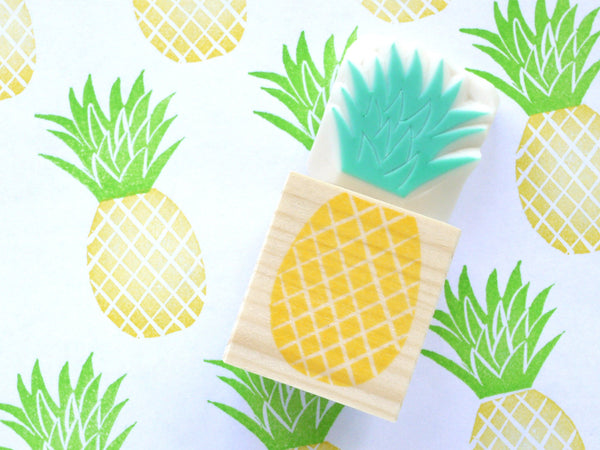 Pineapple rubber stamp, Pineapple decor, Summer invitation, Japanese rubber stamps, Unique rubber stamp