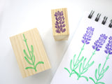 Lavender rubber stamp, Flower invitation stamp, Wedding stationery, Japanese rubber stamps