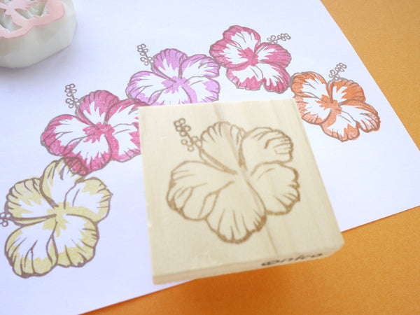 Hibiscus wedding decoration, Wedding stamp, Wedding flower, Japanese rubber stamps