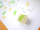 Ginkgo leaf rubber stamp, Autumn leaf stamp, Japanese rubber stamps, Wedding tree stamp