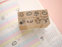 Hobonichi mini weather stamps