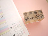 Hobonichi mini weather stamps