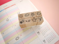 Hobonichi mini weather stamps