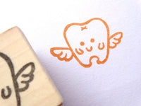 Tooth fairy stamp, Baby invitations, Kawaii rubber stamp, Handmade rubber stamp, Japanese rubber stamps