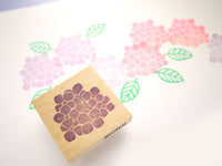 Hydrangea stamp, Flower invitation, Handmade stamp, Japanese rubber stamps