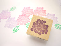 Hydrangea stamp, Flower invitation, Handmade stamp, Japanese rubber stamps