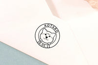 Akita inu lover, Dog custom stamp, Japanese rubber stamp